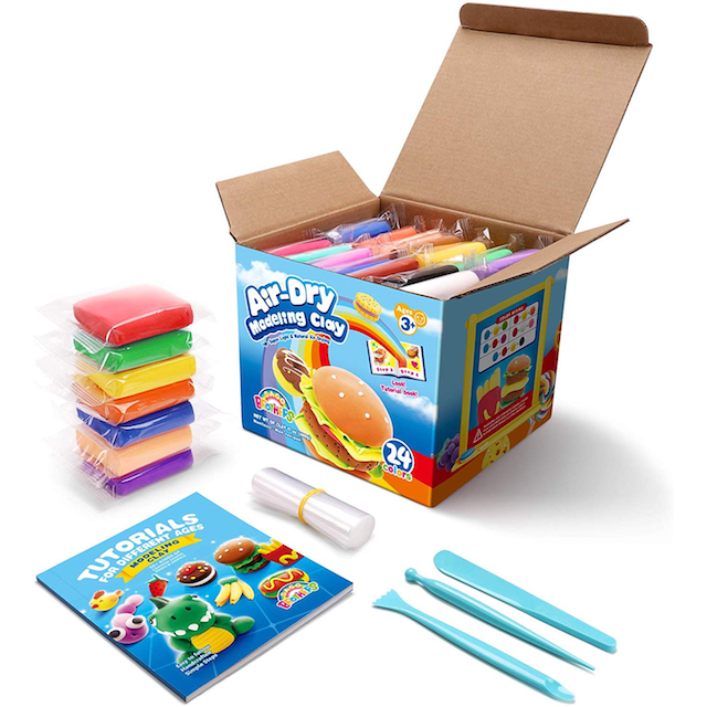 Original Stationery Mini World Food Air Dry Clay Kit with Modeling Clay for  Sculpting in All The Colors You Need in This DIY Molding Clay for Kids Set