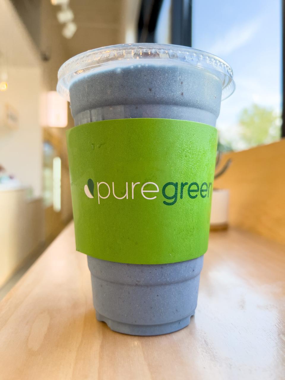 Pure Green blends its smoothies with superfoods such as blue spirulina. The New York-based franchise launched its first Southwest Florida location in August 2022 at the Surfside Shops in Cape Coral.