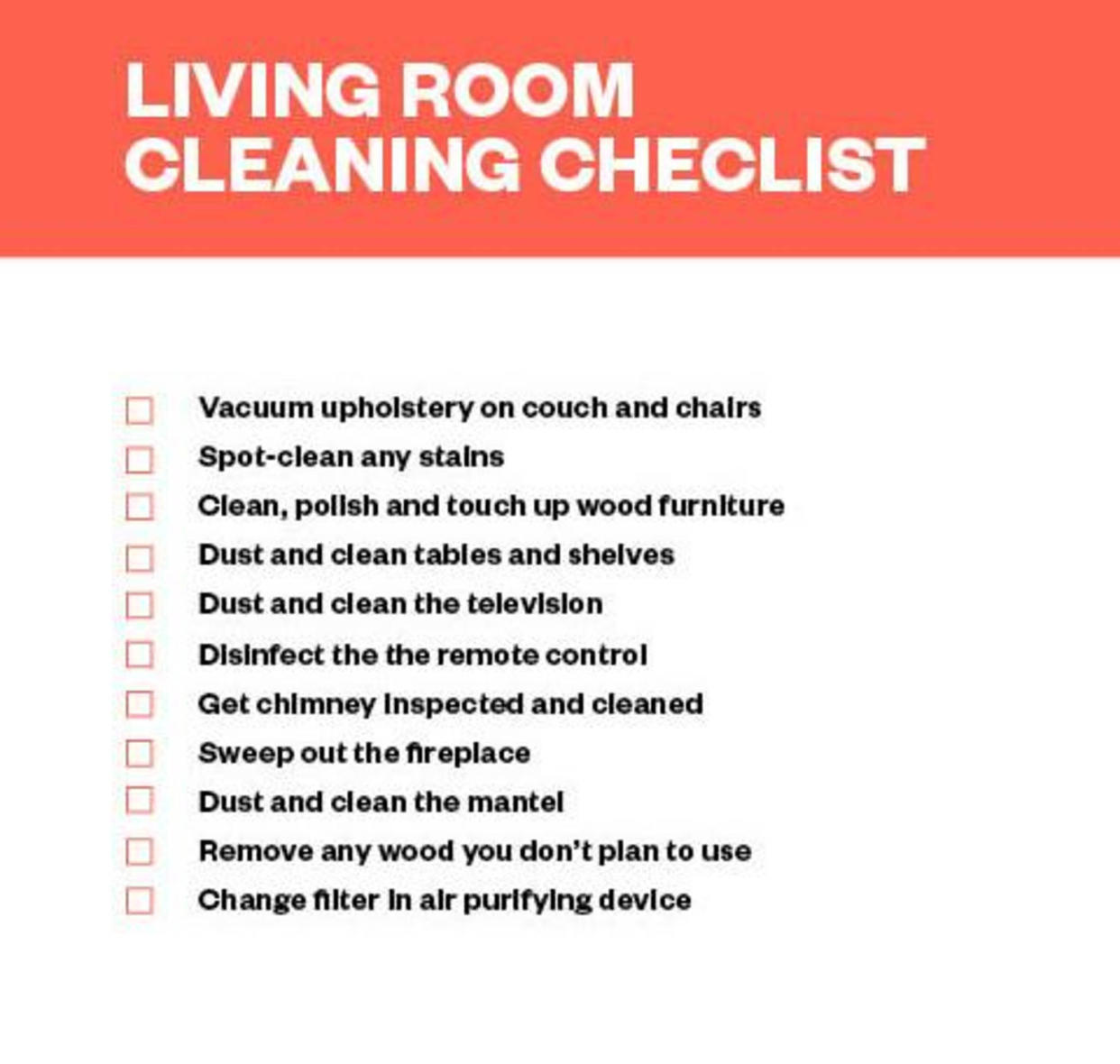 cleaning checklist (TODAY Illustration)