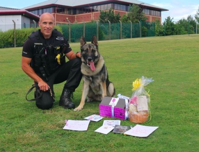 PD Audi is back at work after he suffered a knife wound during an arrest (PA)