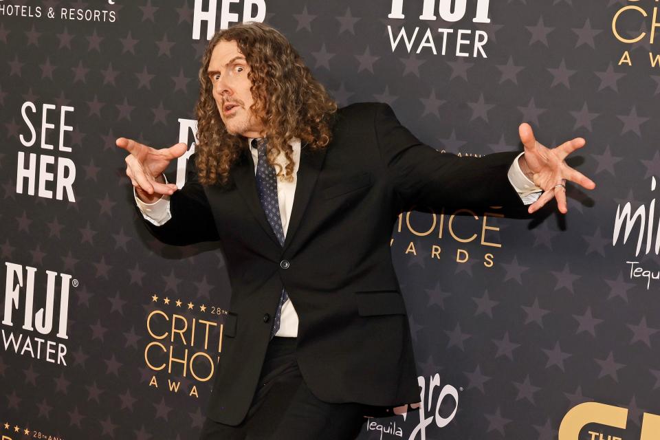 Singer 'Weird Al' Yankovic is the man behind the famous spoof song 'Amish Parody.' He's pictured at the 28th annual Critics Choice Awards at Fairmont Century Plaza on Jan. 15, 2023, in Los Angeles.