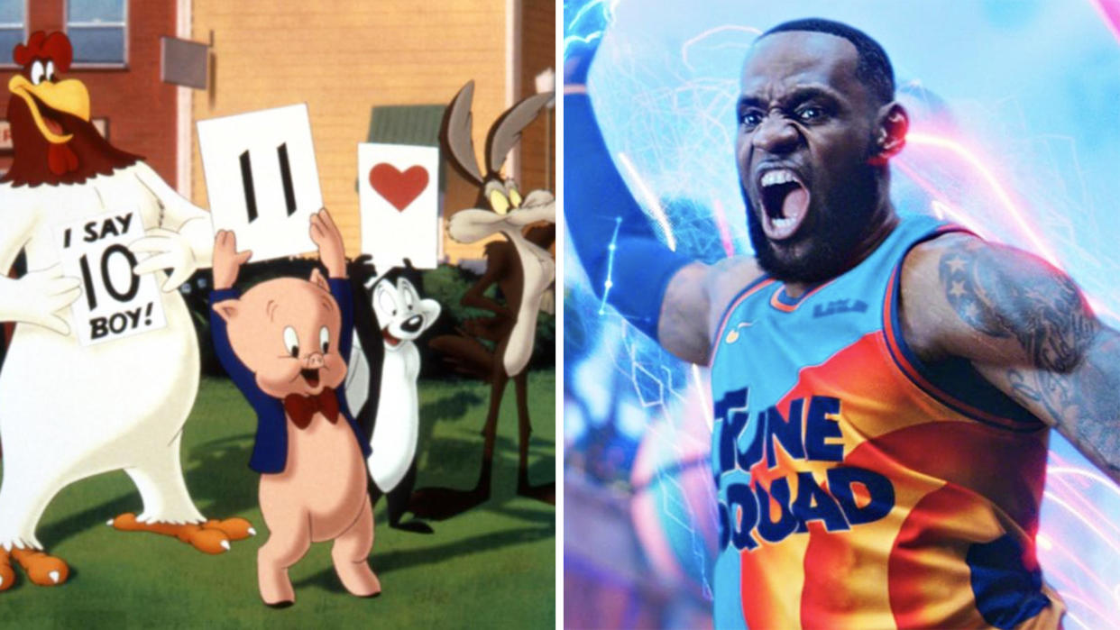 Looney Tunes character Pepe Le Pew has reportedly been cut from the Space Jam sequel starring LeBron James, over concerns the character normalises rape culture. Pictures: Warner Bros.