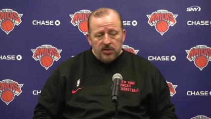 Tom Thibodeau on if he will change Knicks rotation in series against Pacers