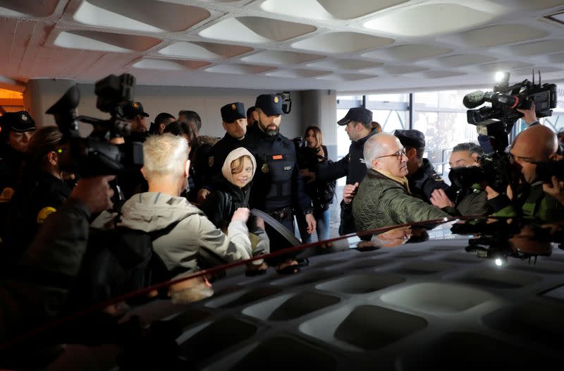 Climate change activist Greta Thunberg arrives in Madrid