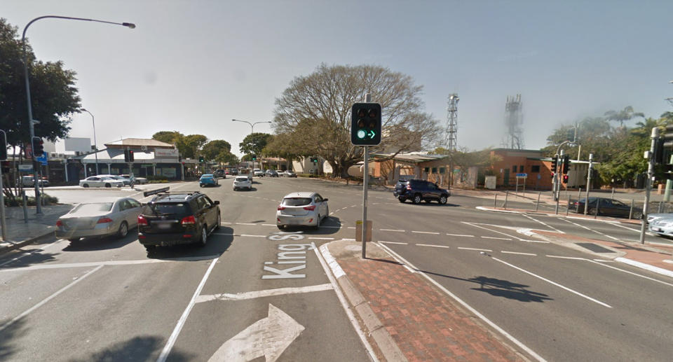 A Google Maps image of King Street and Morayfield Road in Caboolture.