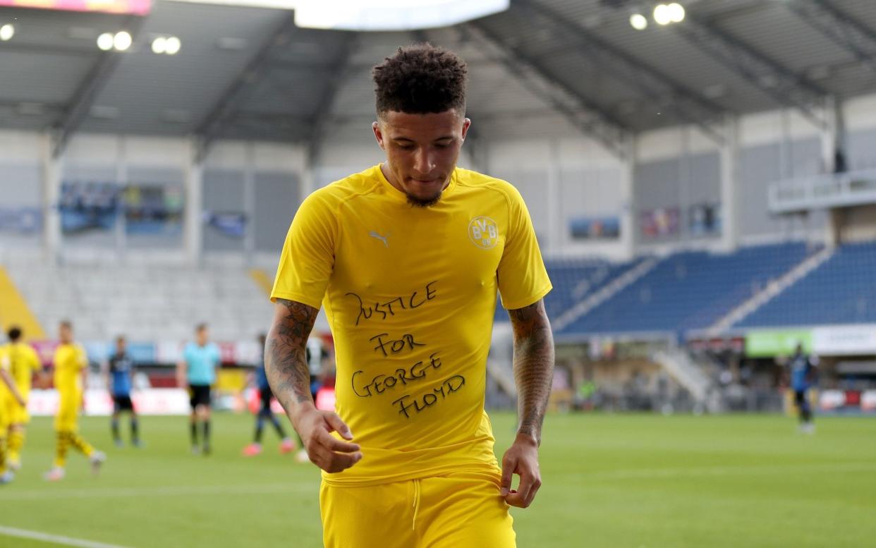 Jadon Sancho T-shirt protest - Shuttershock