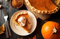<p>While there are tons of great <a href="https://www.thedailymeal.com/cook/dishes-make-with-canned-pumpkin-recipes?referrer=yahoo&category=beauty_food&include_utm=1&utm_medium=referral&utm_source=yahoo&utm_campaign=feed" rel="nofollow noopener" target="_blank" data-ylk="slk:dishes you can make using canned pumpkin;elm:context_link;itc:0;sec:content-canvas" class="link ">dishes you can make using canned pumpkin</a>, making your own pumpkin puree is not especially difficult and can wow your family and friends at Thanksgiving. To make your pie completely from scratch, all you need is a sugar pumpkin, a sheet tray and an oven. Preheat your oven to 400 degrees. Then, cut the sugar pumpkin in half and remove all of the seeds. Lay the pumpkin cut-side down on a baking tray lined with parchment paper. Bake for about one hour, or until the pumpkin is extremely tender and a knife can easily cut into it. Once the pumpkin is out of the oven, let it cool for a few minutes before scooping out the flesh with a spoon and blending it in a food processor until smooth. From there, you’re well on your way to <a href="https://www.thedailymeal.com/recipes/pumpkin-pie-recipe-0?referrer=yahoo&category=beauty_food&include_utm=1&utm_medium=referral&utm_source=yahoo&utm_campaign=feed" rel="nofollow noopener" target="_blank" data-ylk="slk:making a pumpkin pie from scratch;elm:context_link;itc:0;sec:content-canvas" class="link ">making a pumpkin pie from scratch</a>.</p>