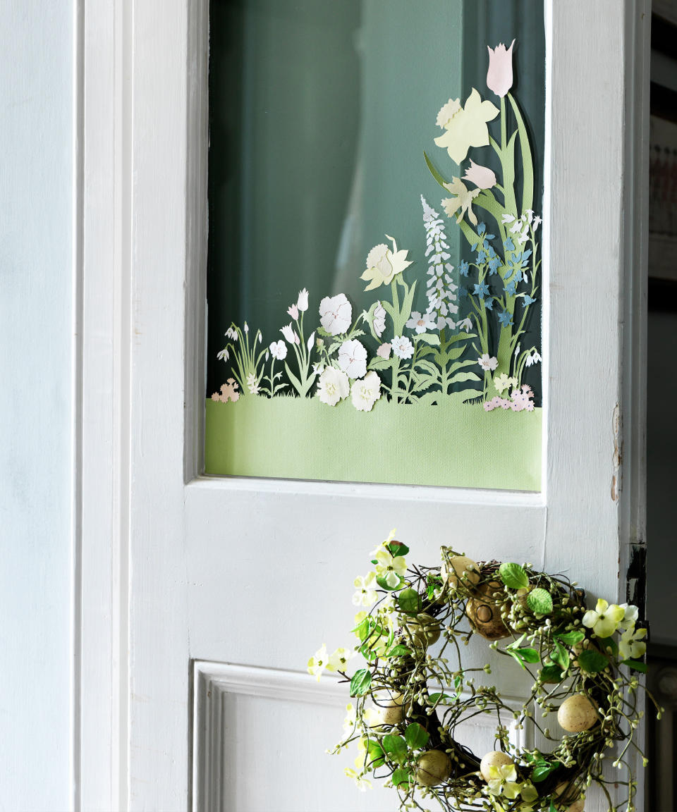 2. Decorate your front door with a spring wreath