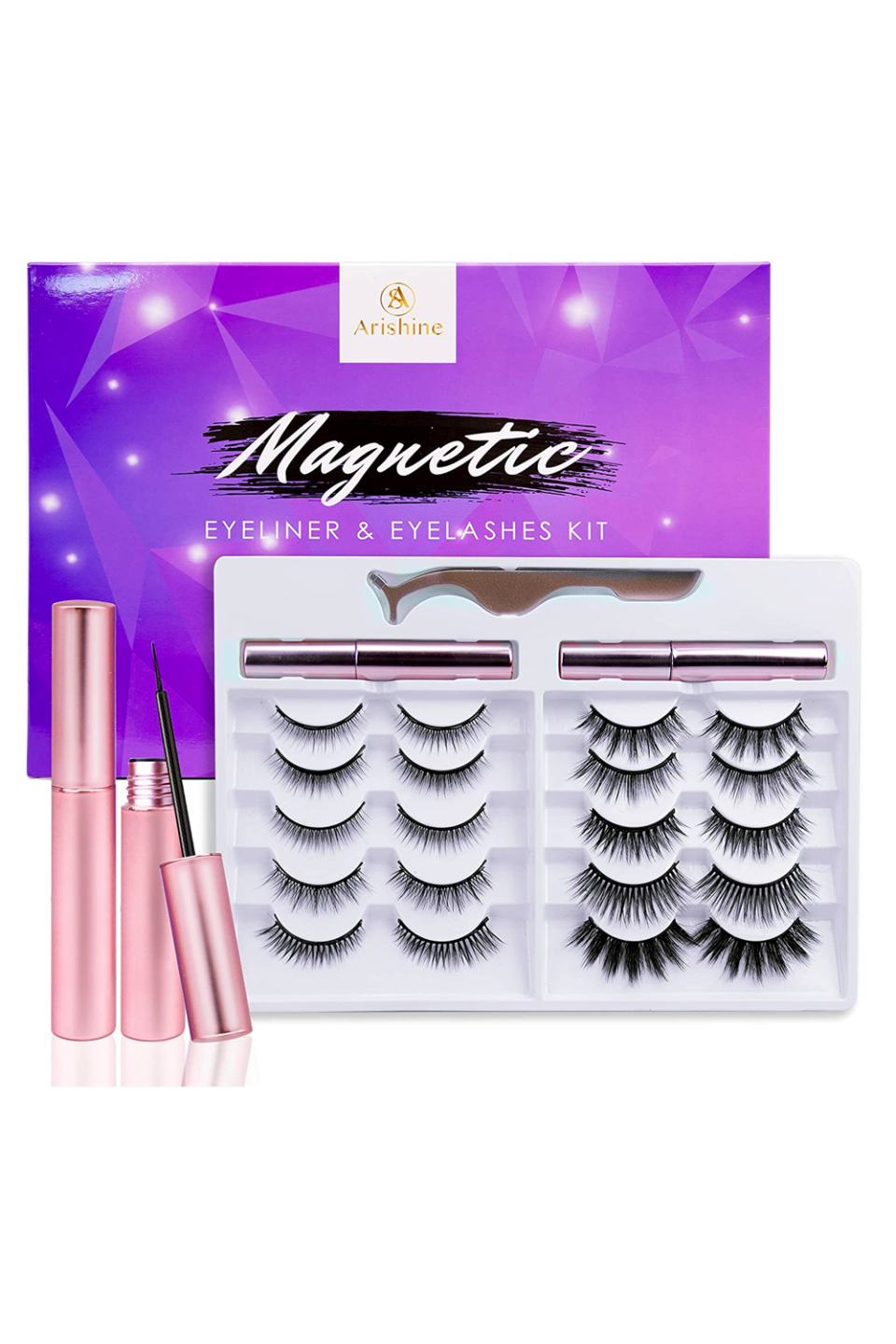 Arishine Magnetic Eyelashes with Eyeliner Kit