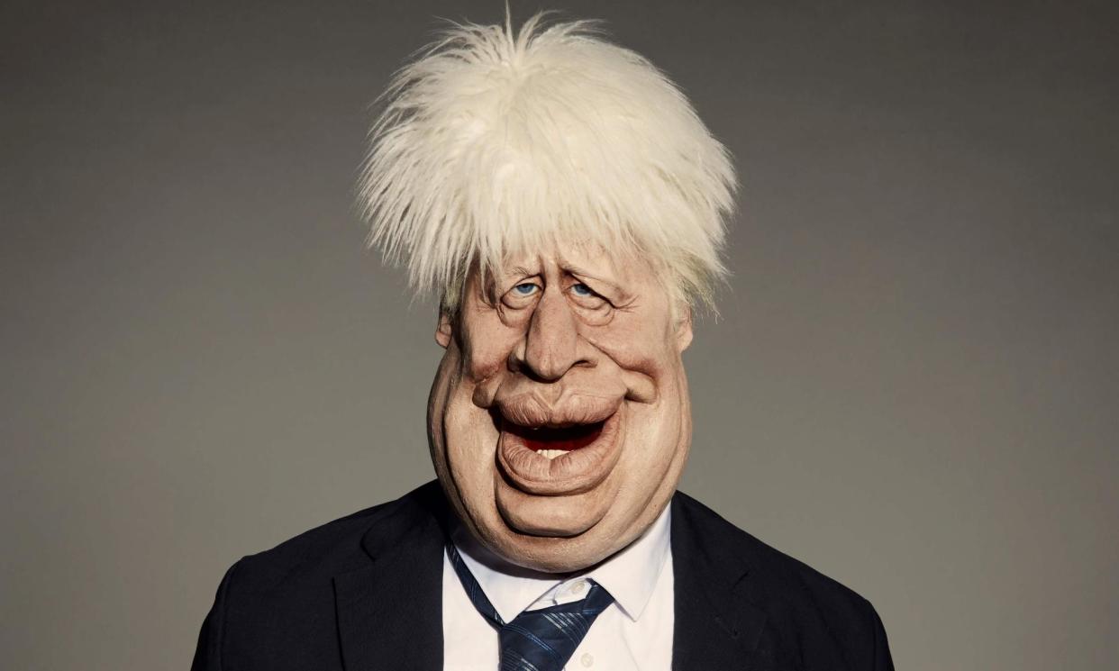 <span>‘A shock of blond hair standing on end…’ Latex model of Boris Johnson created for Spitting Image.</span><span>Photograph: Mark Harrison/Avalon/Britbox/AFP/Getty</span>