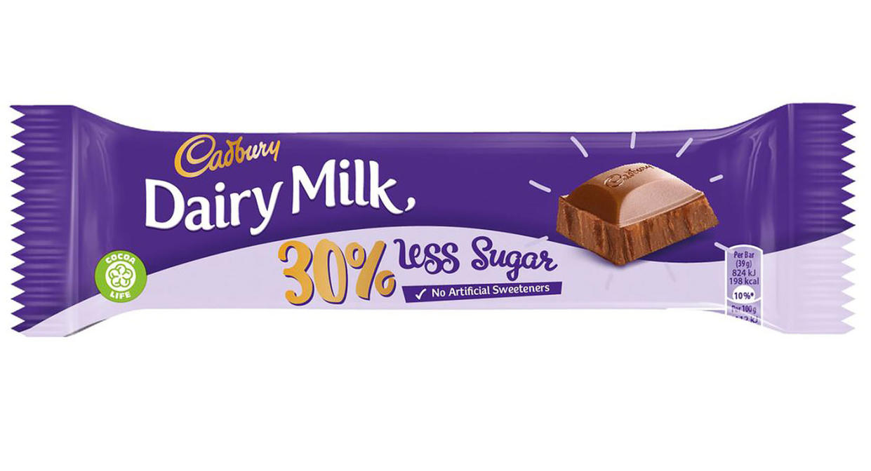 Cadbury is making a new reduced sugar Dairy Milk bar [Photo: Cadbury]