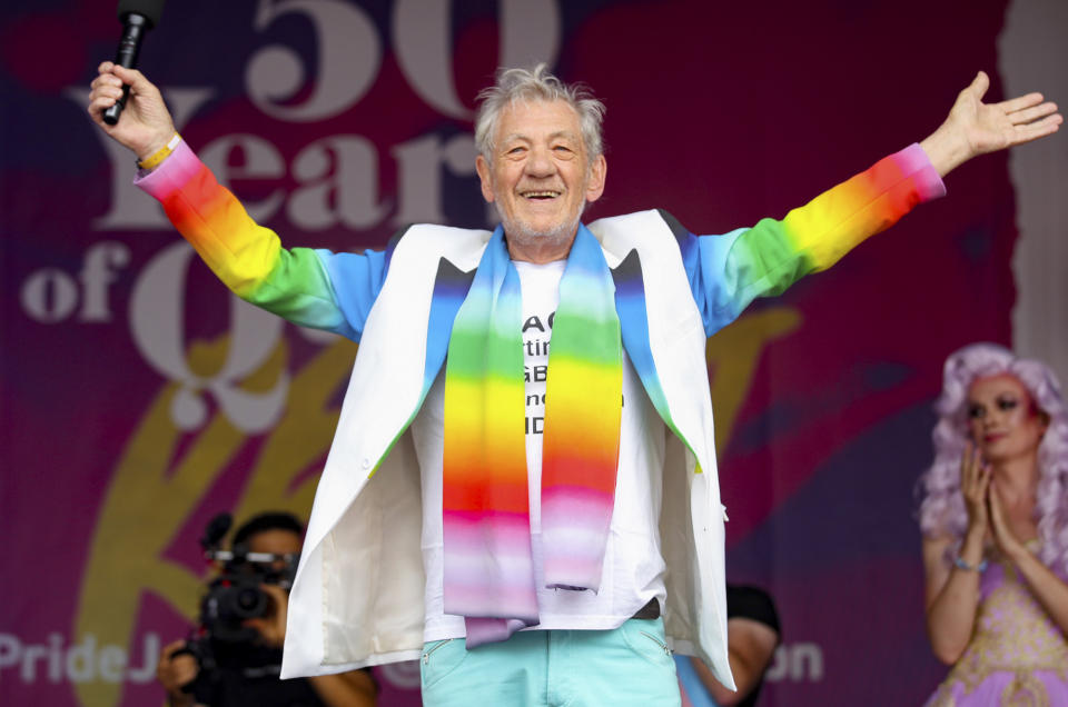 Ian McKellen at a Pride Event