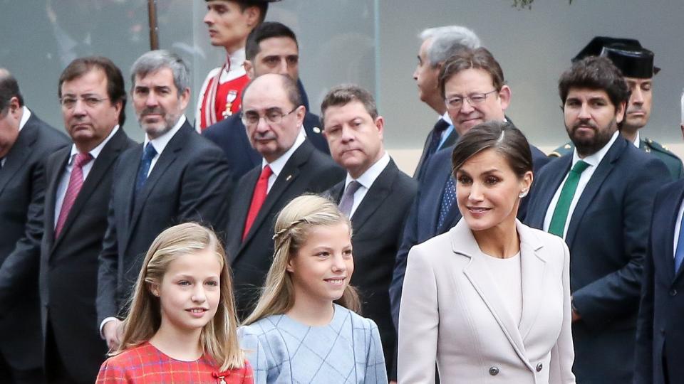 Spanish Royals Attend The National Day Military Parade