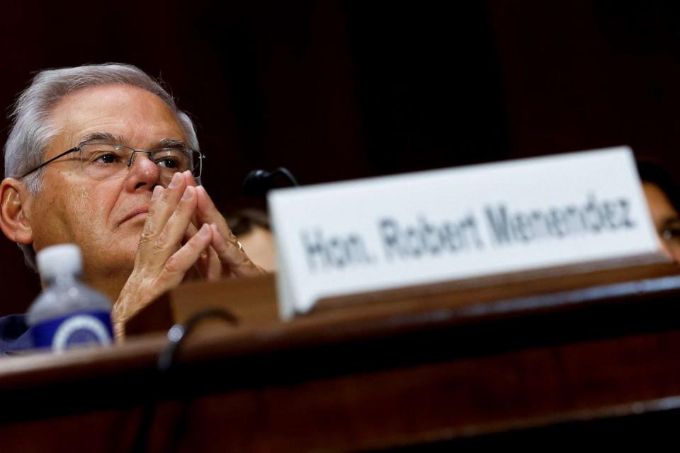 PHOTO: Sen. Robert Menendez, D-N.J., appears before the Senate Judiciary Committee at a hearing on nominations on Capitol Hill in Washington, Oct. 4, 2023. (Jonathan Ernst/Reuters, FILE)