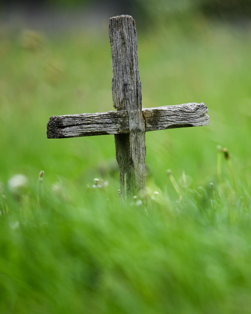 An overgrown cemetery in Earlsfield during the UK lockdown to help curb the spread of the coronavirus.