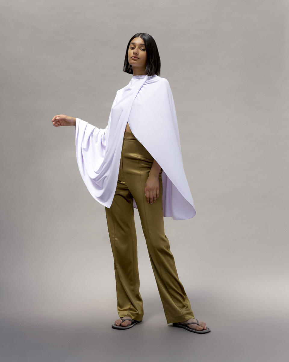 The Celeno Cape and Cosmo Trousers from Patricia Padrón’s Chapter 1 Relaunch Collection. - Credit: Silvana Trevale