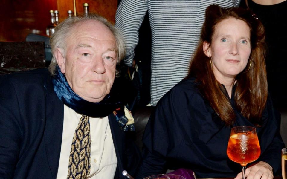 Sir Michael Gambon with long-term girlfriend Philippa Hart in 2012