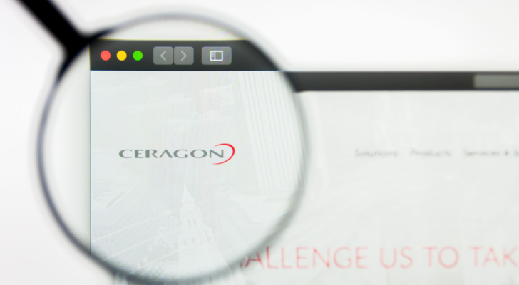 Illustrative Editorial of Ceragon Networks Ltd website homepage. Ceragon Networks Ltd (CRNT) logo visible on display screen.