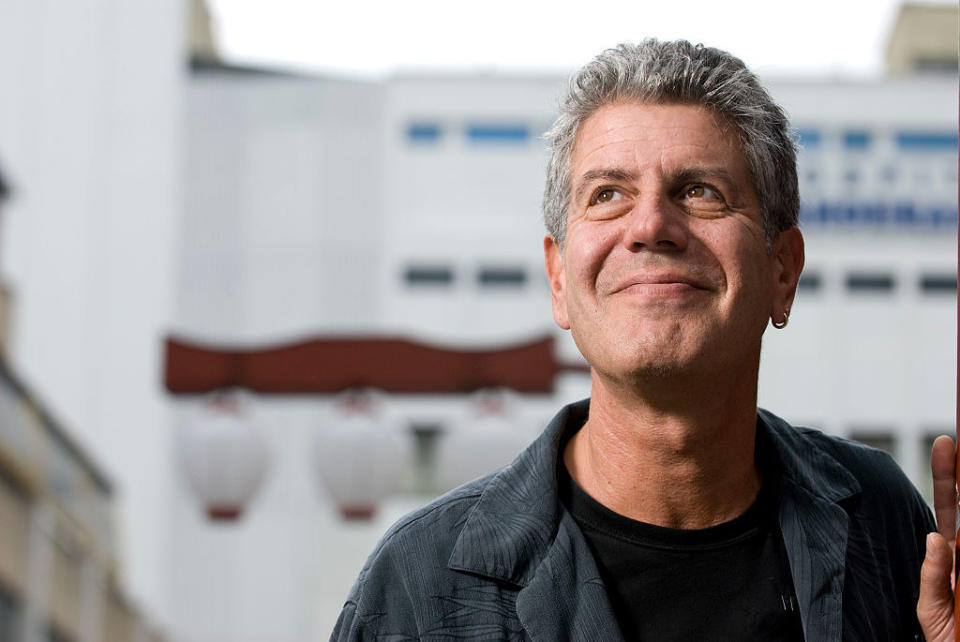 Anthony Bourdain smiling