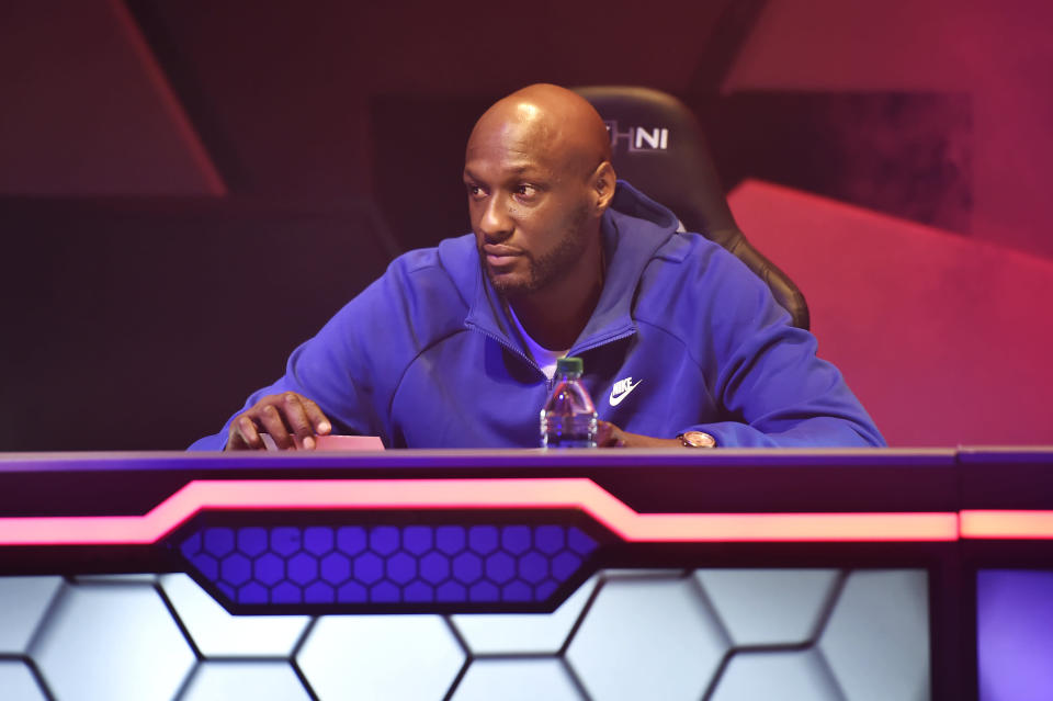 LAS VEGAS, NEVADA - MAY 01: Enemies co-captain Lamar Odom looks on during the BIG3 Draft at the Luxor Hotel & Casino on May 01, 2019 in Las Vegas, Nevada. (Photo by David Becker/Getty Images)