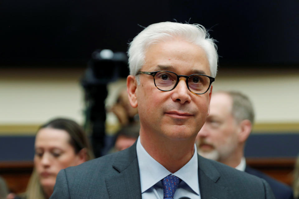 Wells Fargo CEO Charlie Scharf testifies before a House Financial Services Committee on Capitol Hill on March 10, 2020. (Photo: Carlos Barria / Reuters)