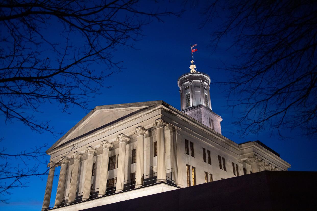 Outside of the  Tennessee State Capitol in Nashville , Tenn., Wednesday, Jan. 4, 2023.