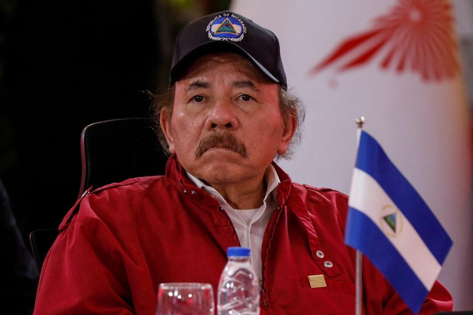 2024年4月24日，尼加拉瓜總統奧蒂嘉在委內瑞拉參加美洲玻利瓦聯盟（ALBA）峰會。路透社
