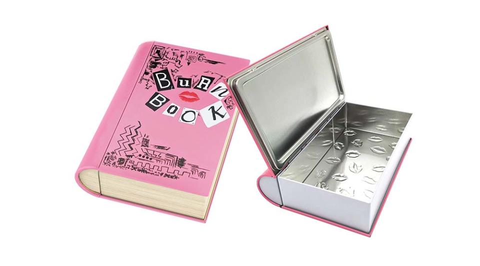 The Plastics would be proud to see this Burn Book ($19.99 from AMC) that opens up to hold 54 ounces of popcorn in honor of Paramount’s recent movie musical Mean Girls