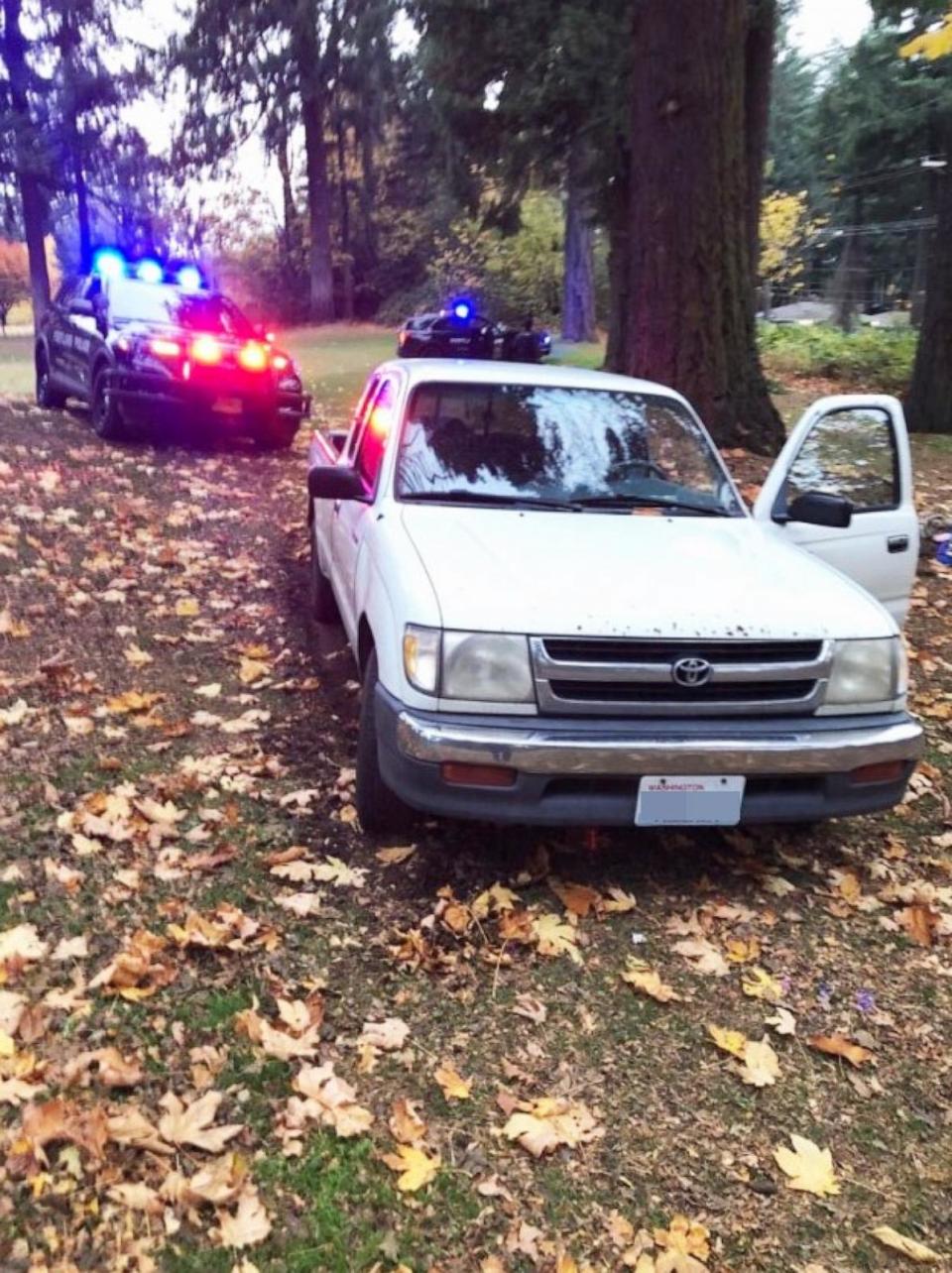 PHOTO: Portland Police Bureau catch a suspected car thief on the 14th hole of a Portland golf course.  (Portland Police Bureau)