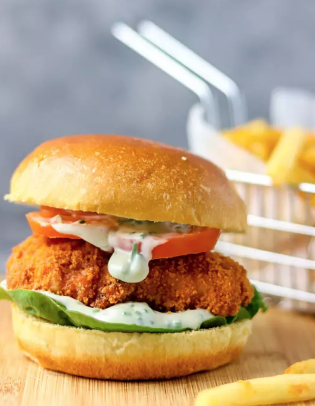<p>My Active Kitchen</p><p>This crispy fish burger is seriously delicious, healthy and quick to make.</p><p><strong>Get the recipe: <a href="https://www.myactivekitchen.com/crispy-fish-burger-chips/" rel="nofollow noopener" target="_blank" data-ylk="slk:Fish Burger with Chips;elm:context_link;itc:0;sec:content-canvas" class="link ">Fish Burger with Chips</a></strong></p>