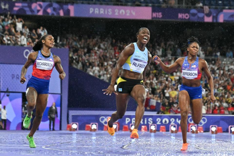 Favorite Sha’Carri Richardson takes silver in women’s 100m final at her