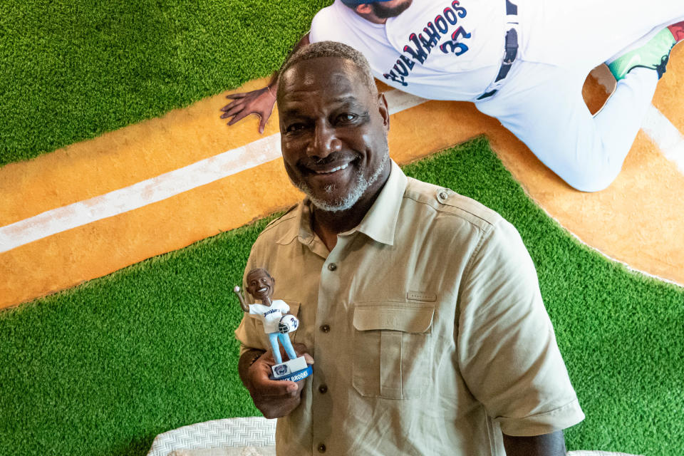 NFL Hall of Famer and Pensacola's own Derrick Brooks honored last Friday on Derrick Brooks Bobblehead Night on Aug. 26, 2022 at Blue Wahoos Stadium.