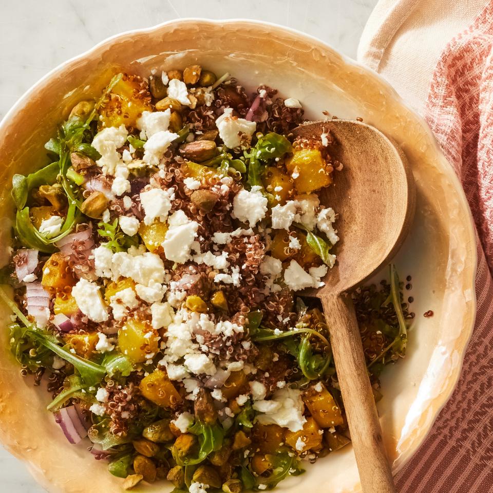 Red Quinoa Salad with Golden Beets & Pistachios