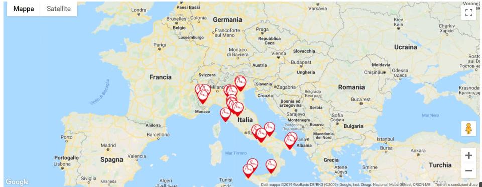 Mappa Google Rete italiana imprese recuperate