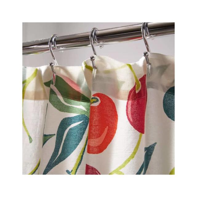 Allover Fruits Patterned Shower Curtain