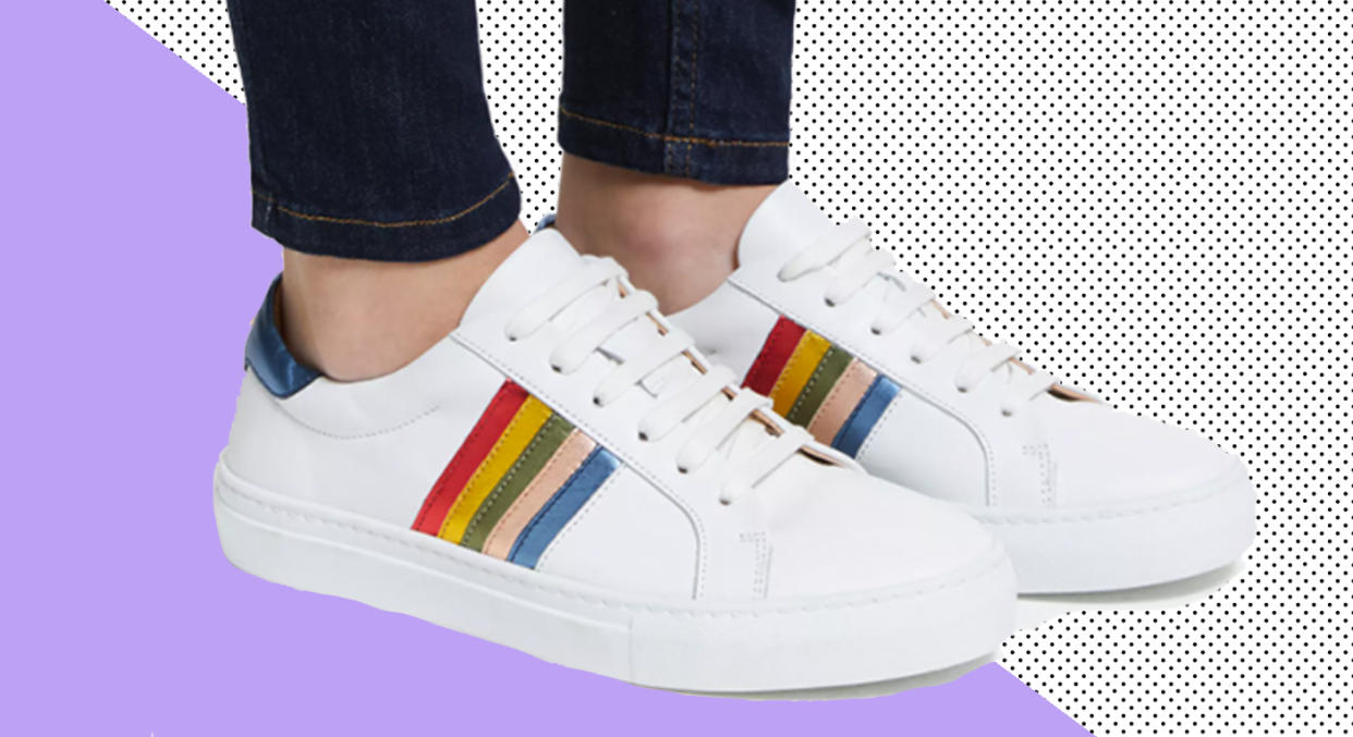 John Lewis & Partners' top-rated rainbow trainers are now on sale. (John Lewis/ Yahoo Style UK)