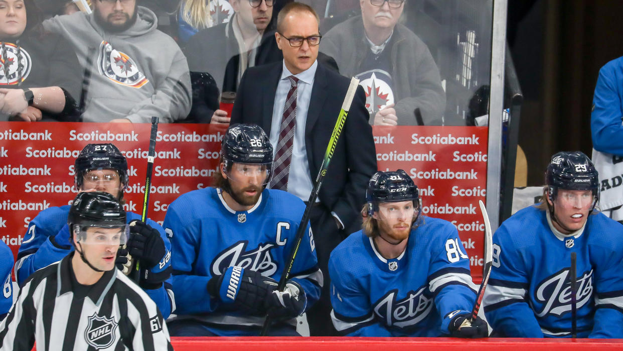 Paul Maurice will remain with the Winnipeg Jets for the foreseeable future. (Jonathan Kozub/NHLI via Getty Images)