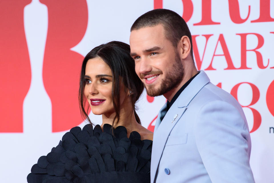 LONDON, ENGLAND - FEBRUARY 21: *** EDITORIAL USE ONLY IN RELATION TO THE BRIT AWARDS 2018 *** Cheryl and Liam Payne attend The BRIT Awards 2018 held at The O2 Arena on February 21, 2018 in London, England. (Photo by Joe Maher/FilmMagic)