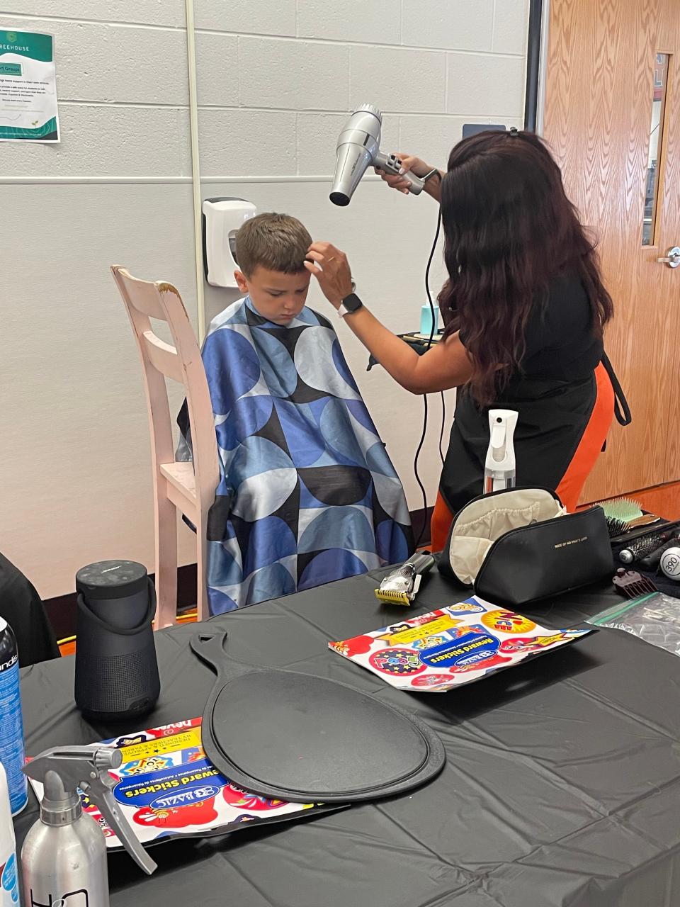Over 500 families with students in the Pennsbury School District gathered Monday at Pennwood Middle School for a back-to-school event to give children a great start to the academic year. Community groups and businesses donated thousands of dollars in food, supplies and services to students.