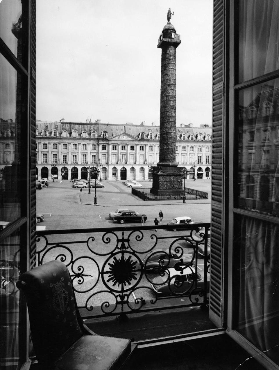 A view of the Place Vendôme from the hotel