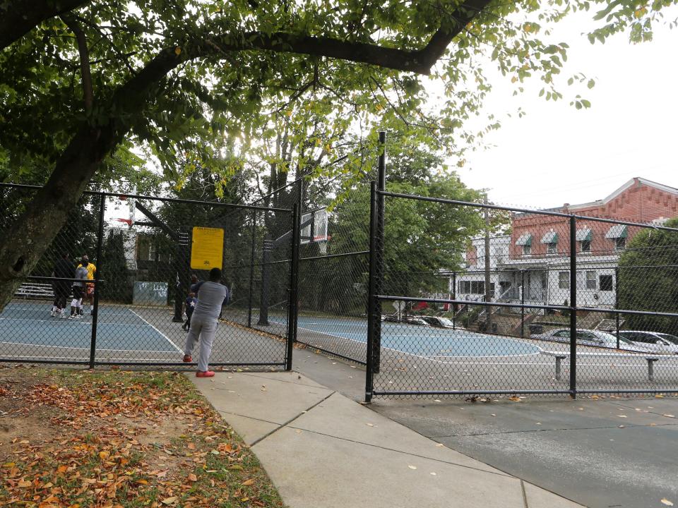 One Love Park is directly across from the Tatnall Street house (the second of two homes from right with awnings) where Bob Marley lived when he was a Wilmington resident for a short time.