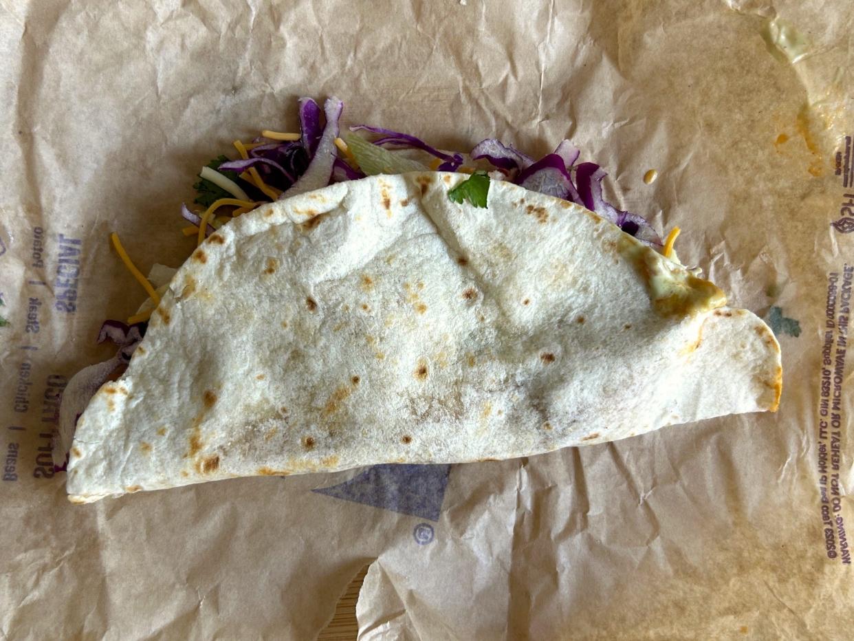 Taco Bell Cantina chicken soft taco