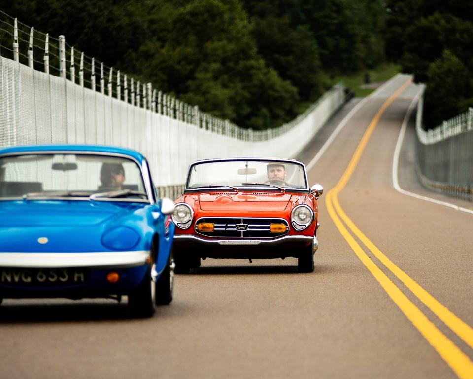 <p>1968 Honda S800 and 1970 Lotus Elan S4 SE Coupe</p>