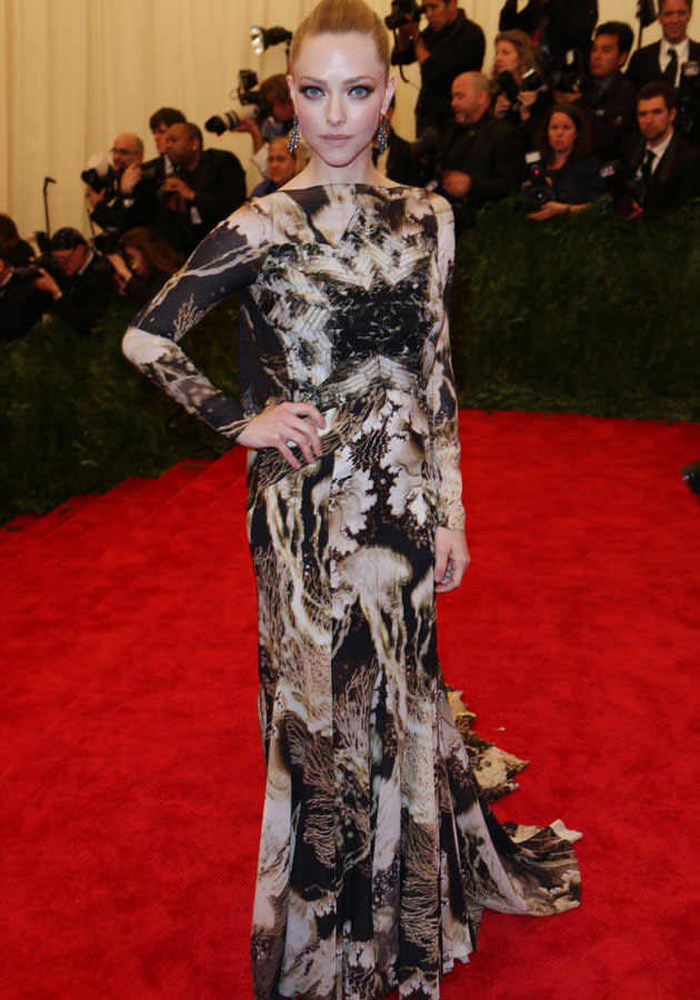 Met Ball 2013: Amanda Seyfried donned her Givenchy Couture frock with a smoky eye.