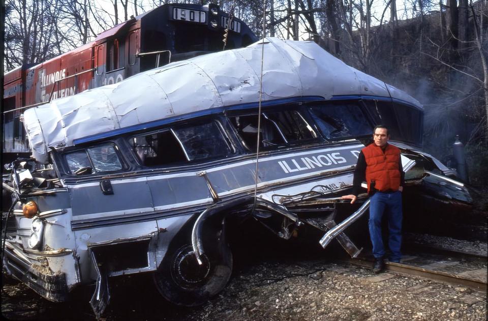 Tommy Lee Jones on the set near Cherokee, North Carolina. Jones was worried the movie was going to flop. “I remember thinking in the back of my mind, ‘I’ll never work again,'” he says.