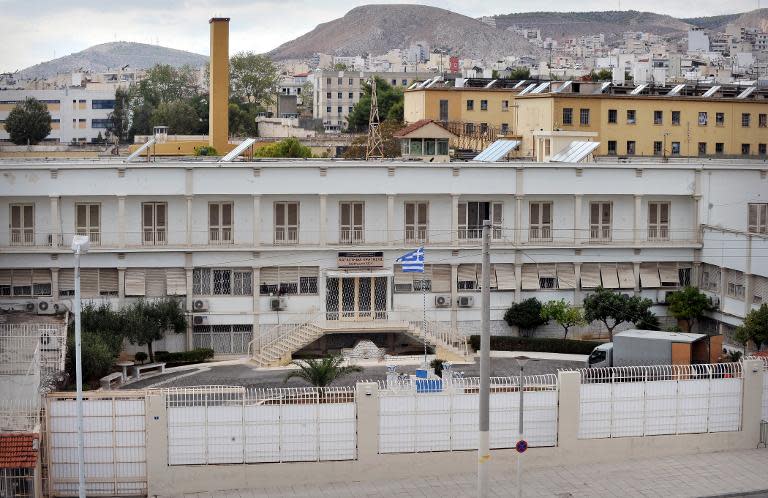 A partial view of maximum-security Korydallos prison, in Athens' western suburbs, pictured on October 3, 2013