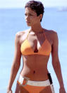 Halle Berry put her own spin on the iconic scene in 2002 when she starred as a Bond girl in <i>Die Another Day</i>.