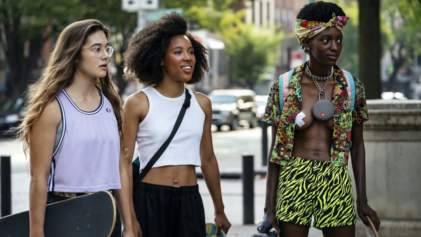 Betty -- HBO TV Series, Season 1 - Episode 6 Rachelle Vinberg, left, Ardelia "Dede" Lovelace, and Moonbear in "Betty" on HBO.