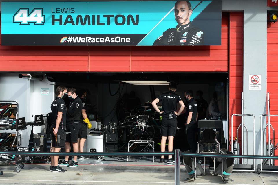 Mercedes are yet to tie down Hamilton for 2021AFP via Getty