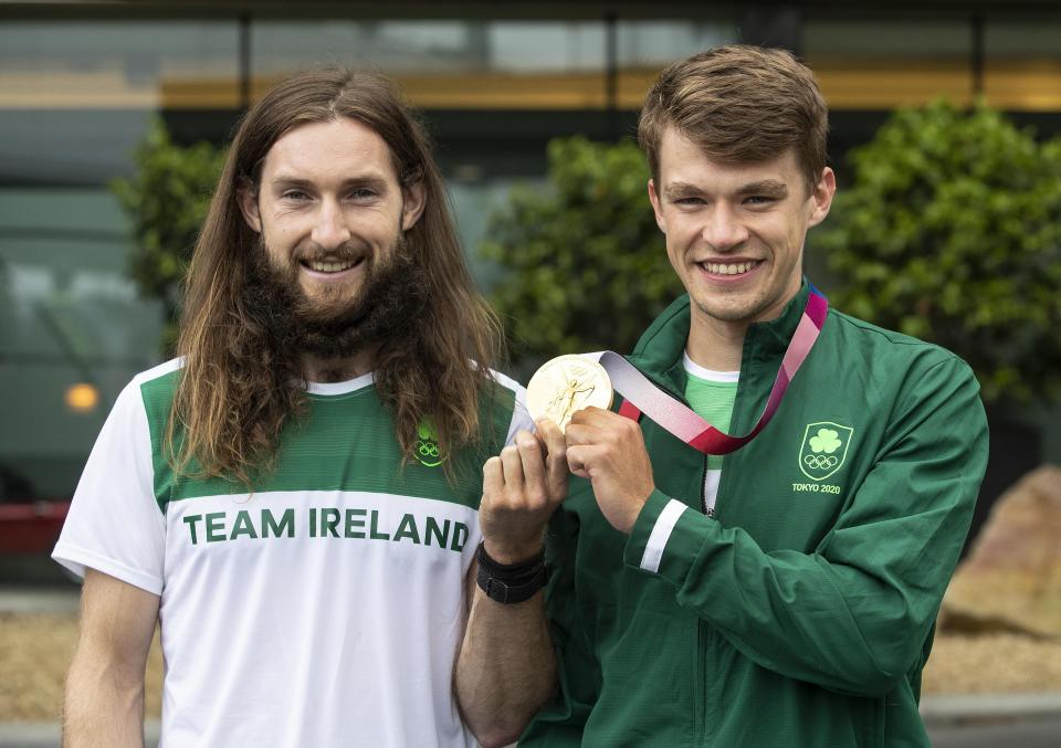 Gold medal-winning rowers Paul O’Donovan and Fintan McCarthy (Damien McCarthy/PA) (PA Media)